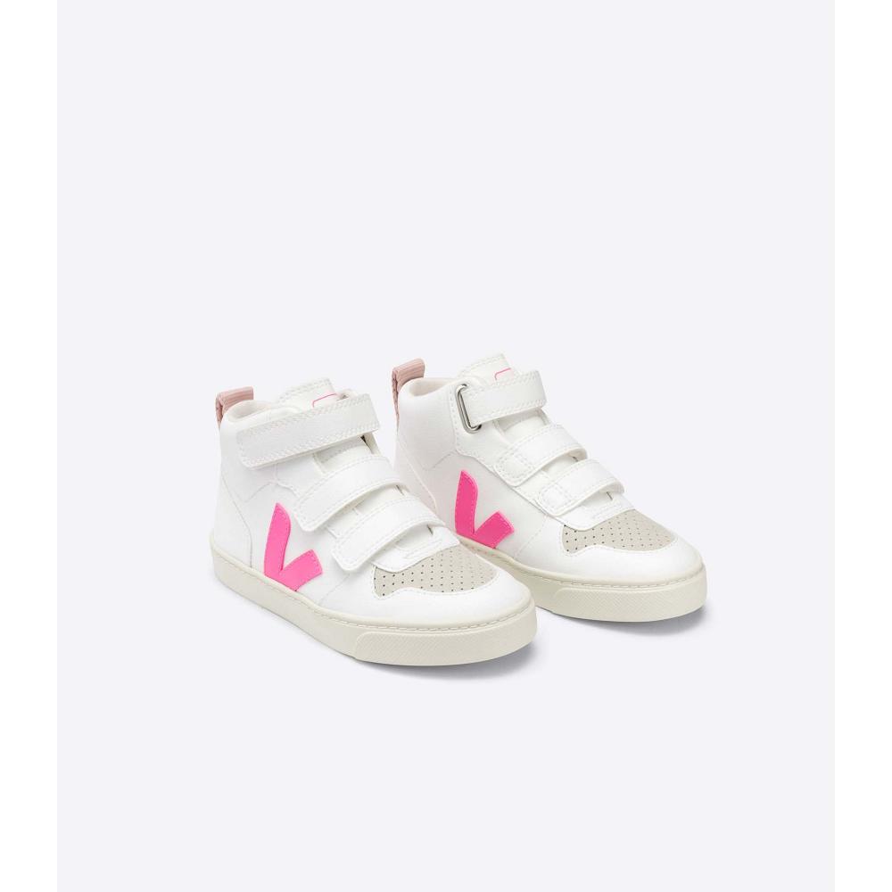 Veja V-10 MID CWL Schoenen Kinderen White/Pink | BE 798XYU